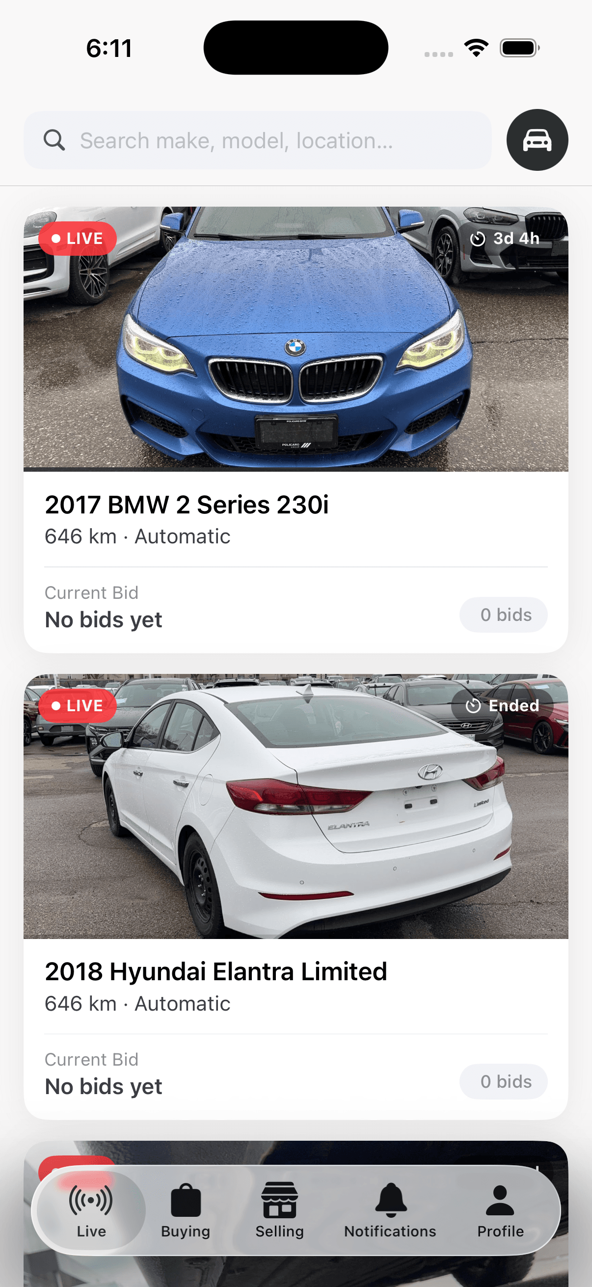 Swift Auctions app screenshot